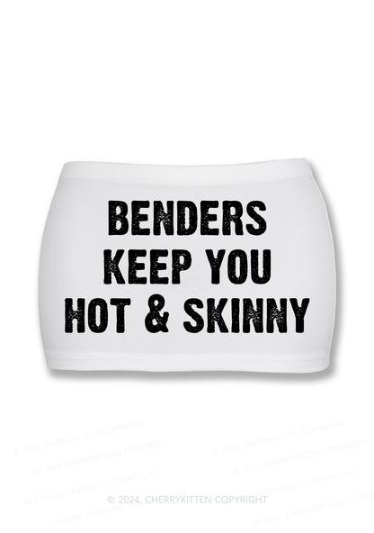 Benders Keep You Hot Y2K Mini Hip Skirt Cherrykitten