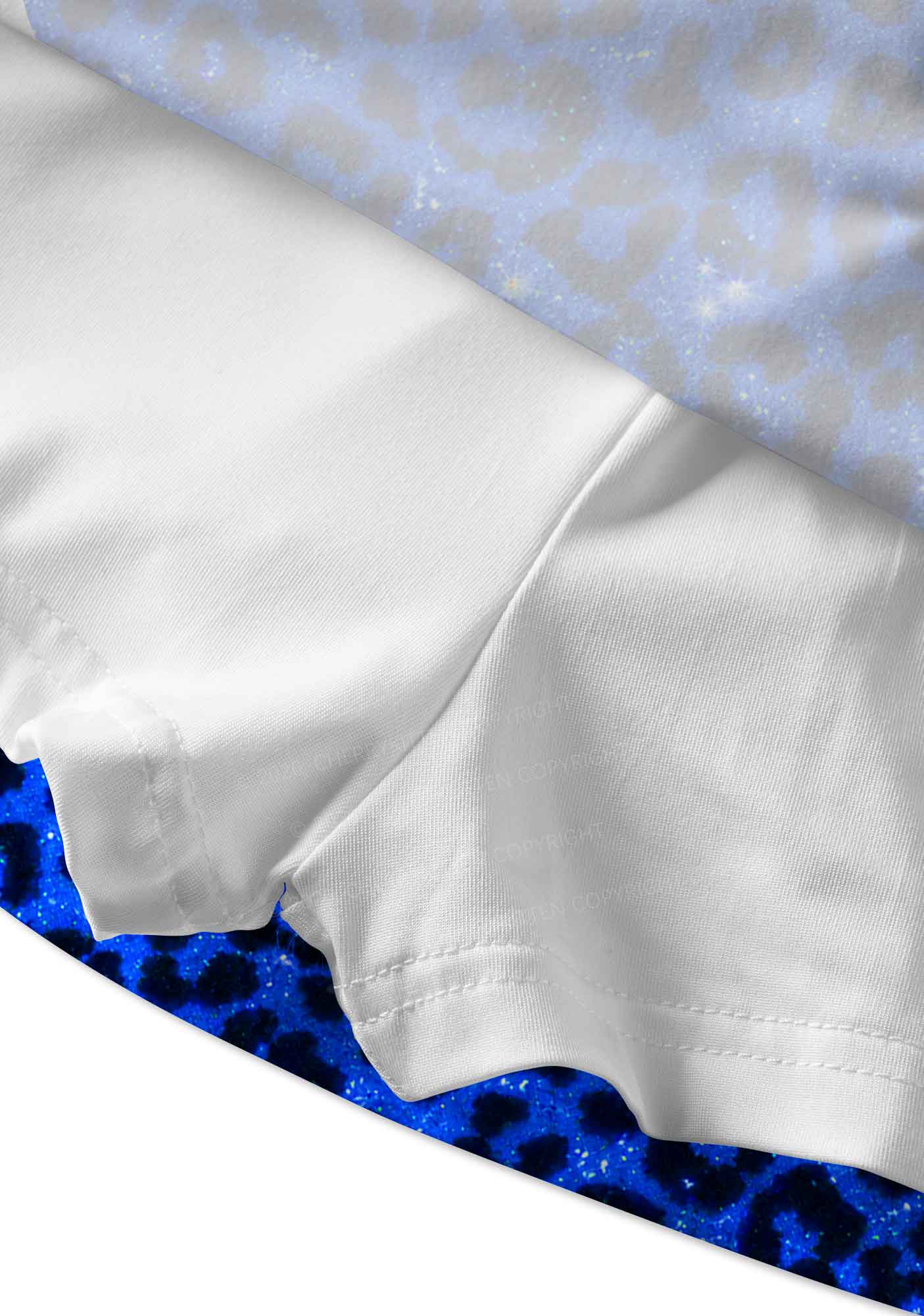 Royal Blue Leopard Y2K Print Mini Skirt Cherrykitten