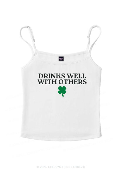 Drinks Well With Others St Patricks Y2K Spaghetti Strap Cami Cherrykitten