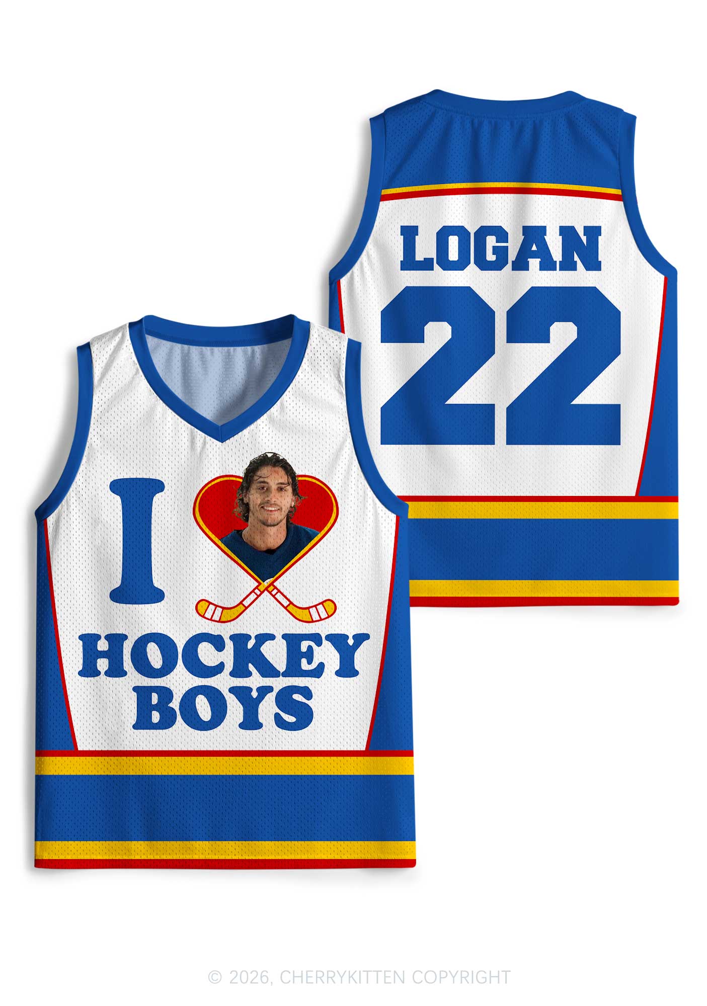 I Love Hockey Boy JL Y2K Sport Jersey Tank Cherrykitten