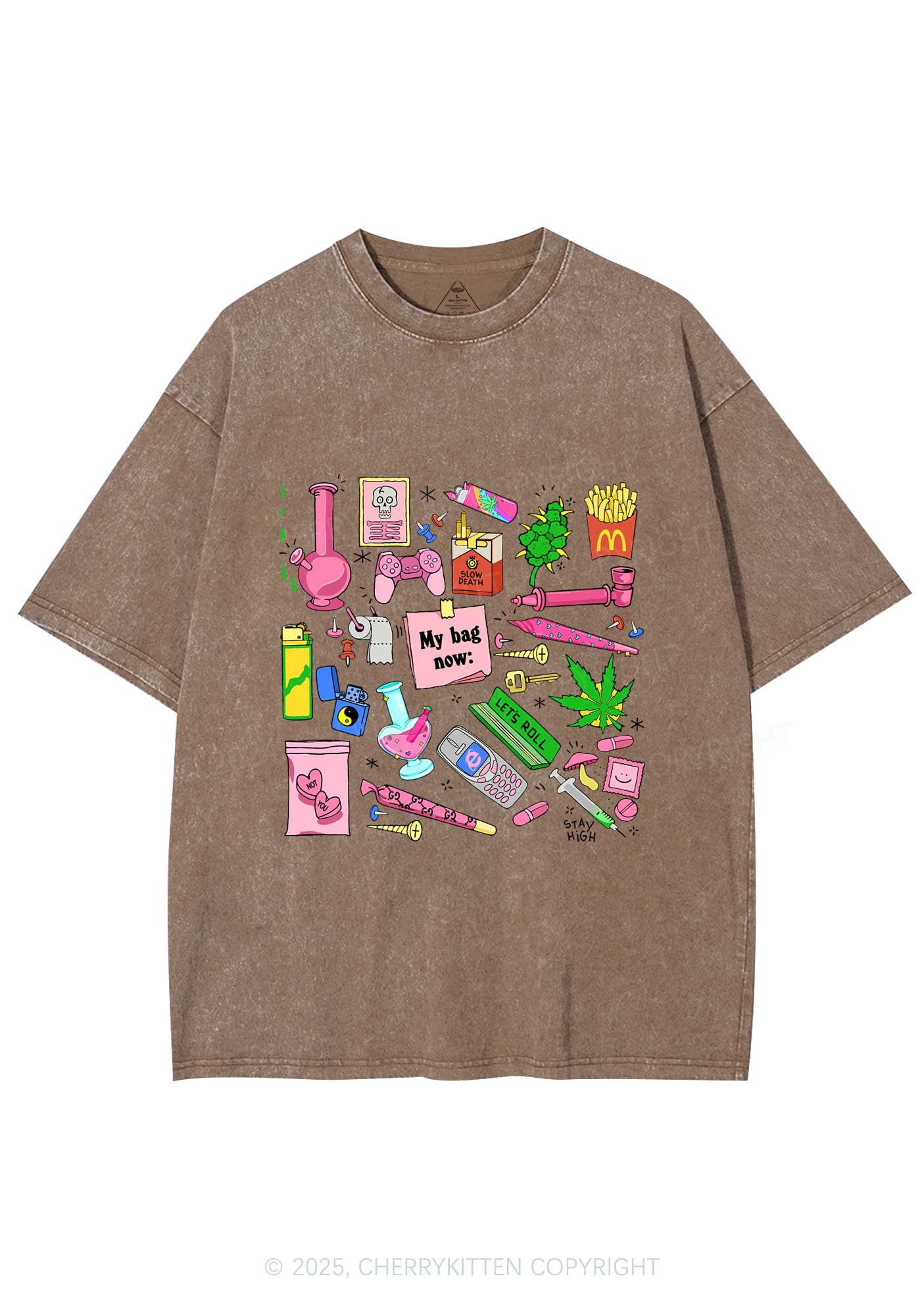 My Bag Now Y2K Washed Tee Cherrykitten