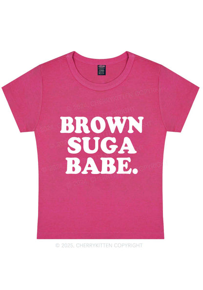 Brown Suga Babe Y2K Baby Tee Cherrykitten