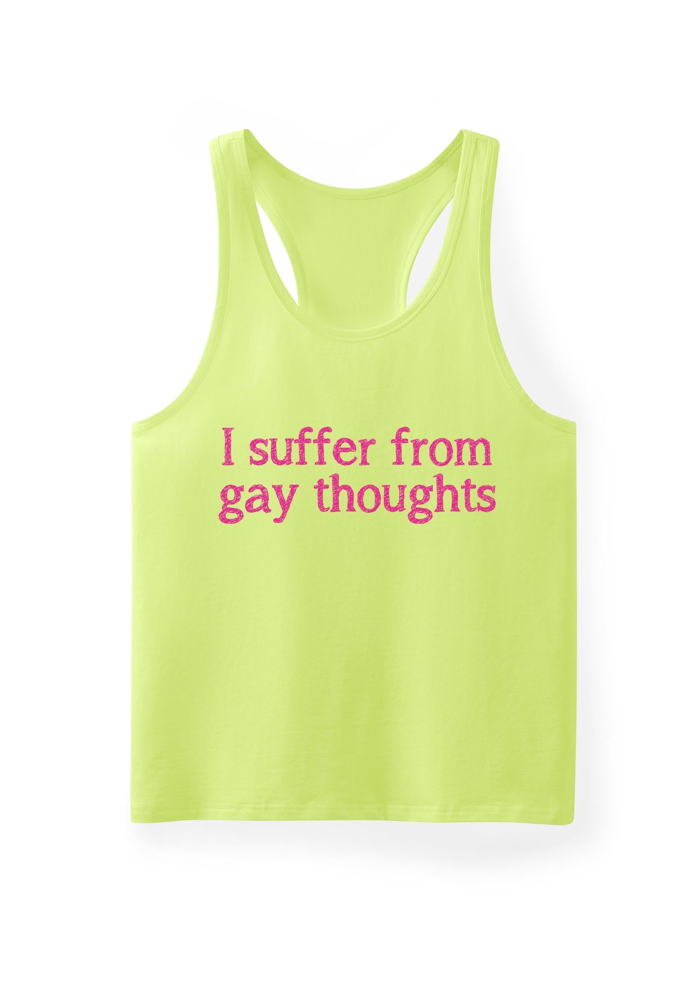 Suffer From Gay Thoughts Pride Y2K Men Racerback Tank Top Cherrykitten