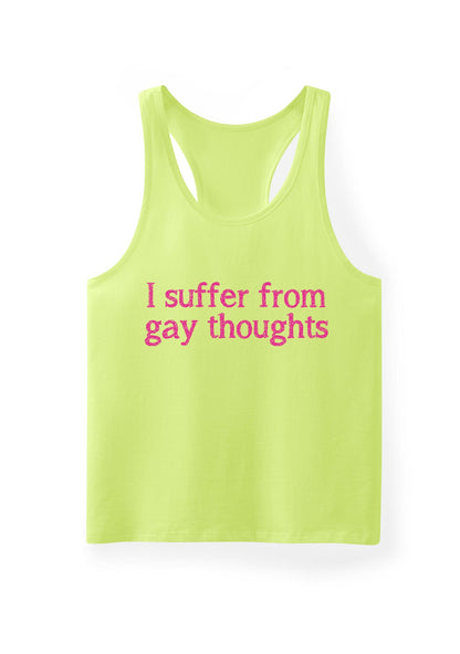 Suffer From Gay Thoughts Pride Y2K Men Racerback Tank Top Cherrykitten