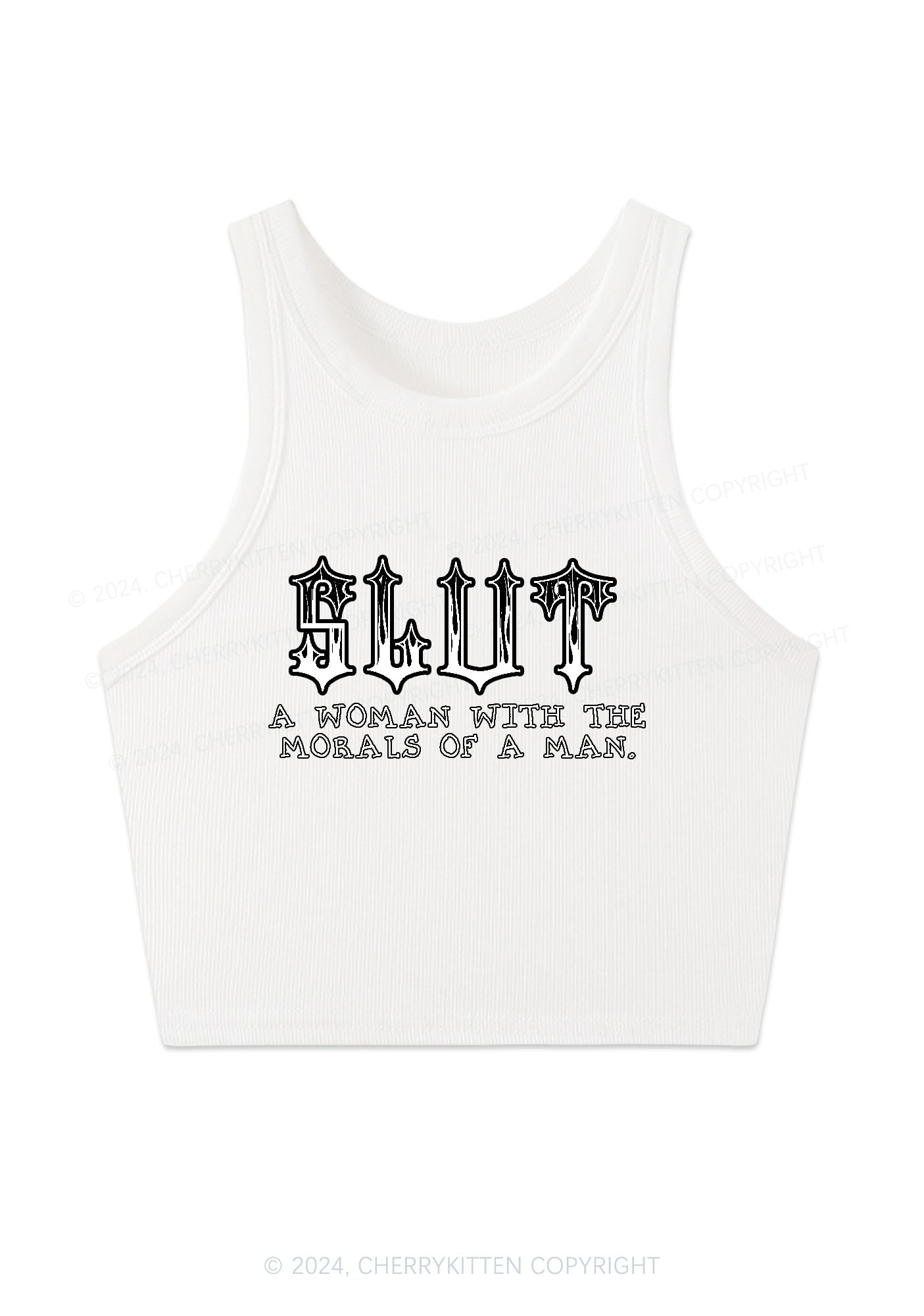 Slxt Woman Y2K Crop Tank Top Cherrykitten