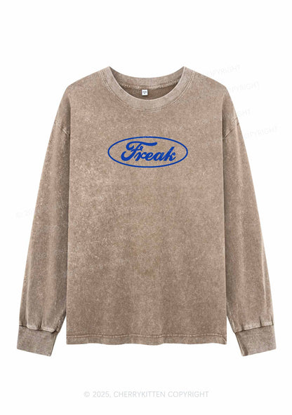 Oval Freak Y2K Washed Long Sleeves Cherrykitten