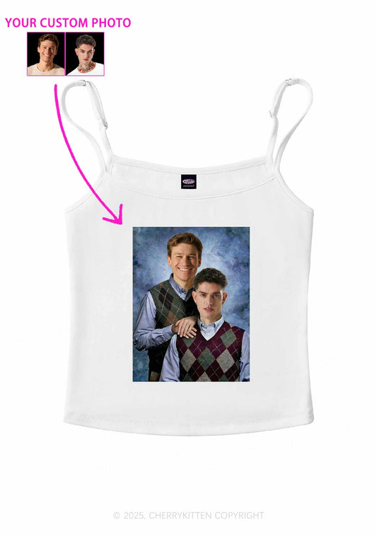 Custom Step Brothers Portrait Y2K Spaghetti Strap Cami Cherrykitten