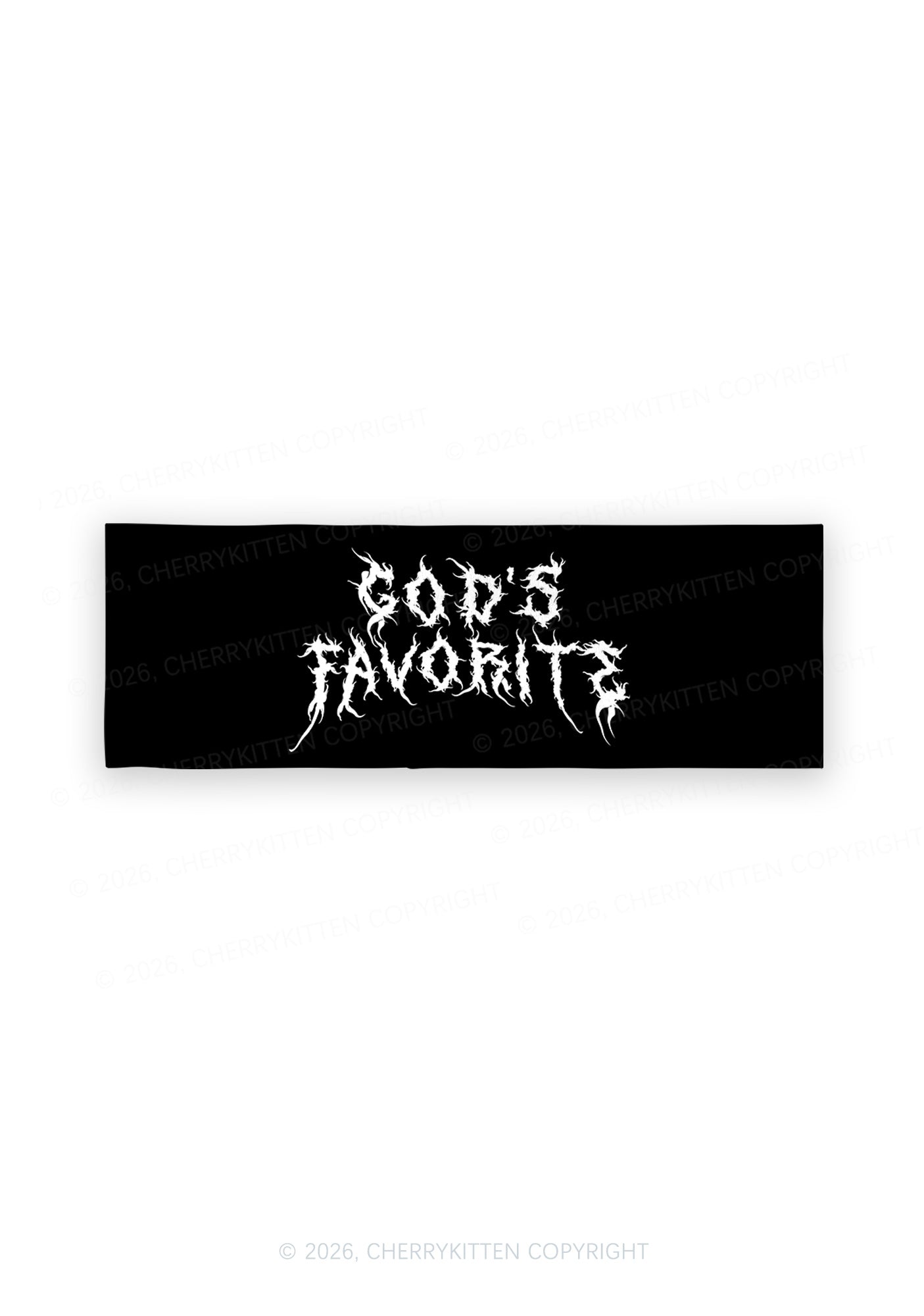 Gods Favorite Skull Y2K Print Headband Cherrykitten