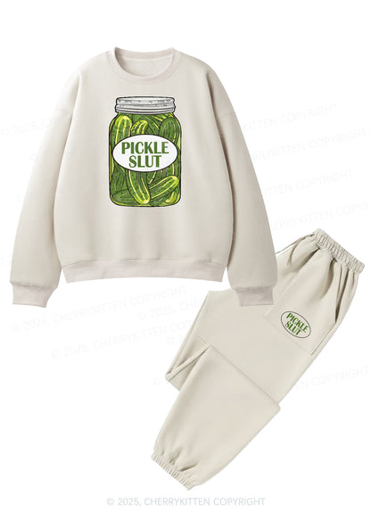 Pickle Slxt Y2K Fleece Sweatshirts Set Cherrykitten