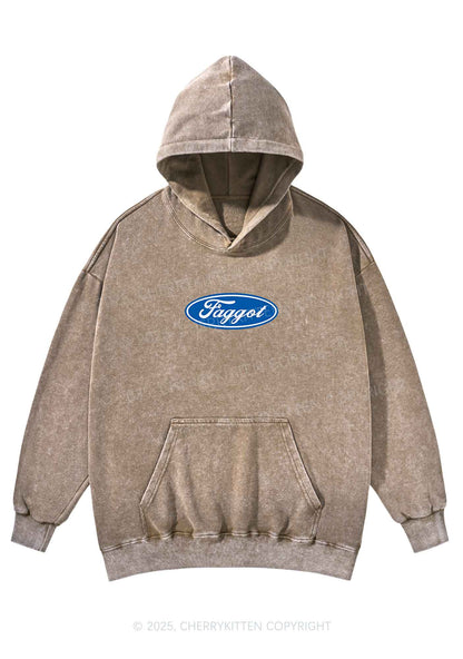 Faggot Pride Y2K Washed Hoodie Cherrykitten