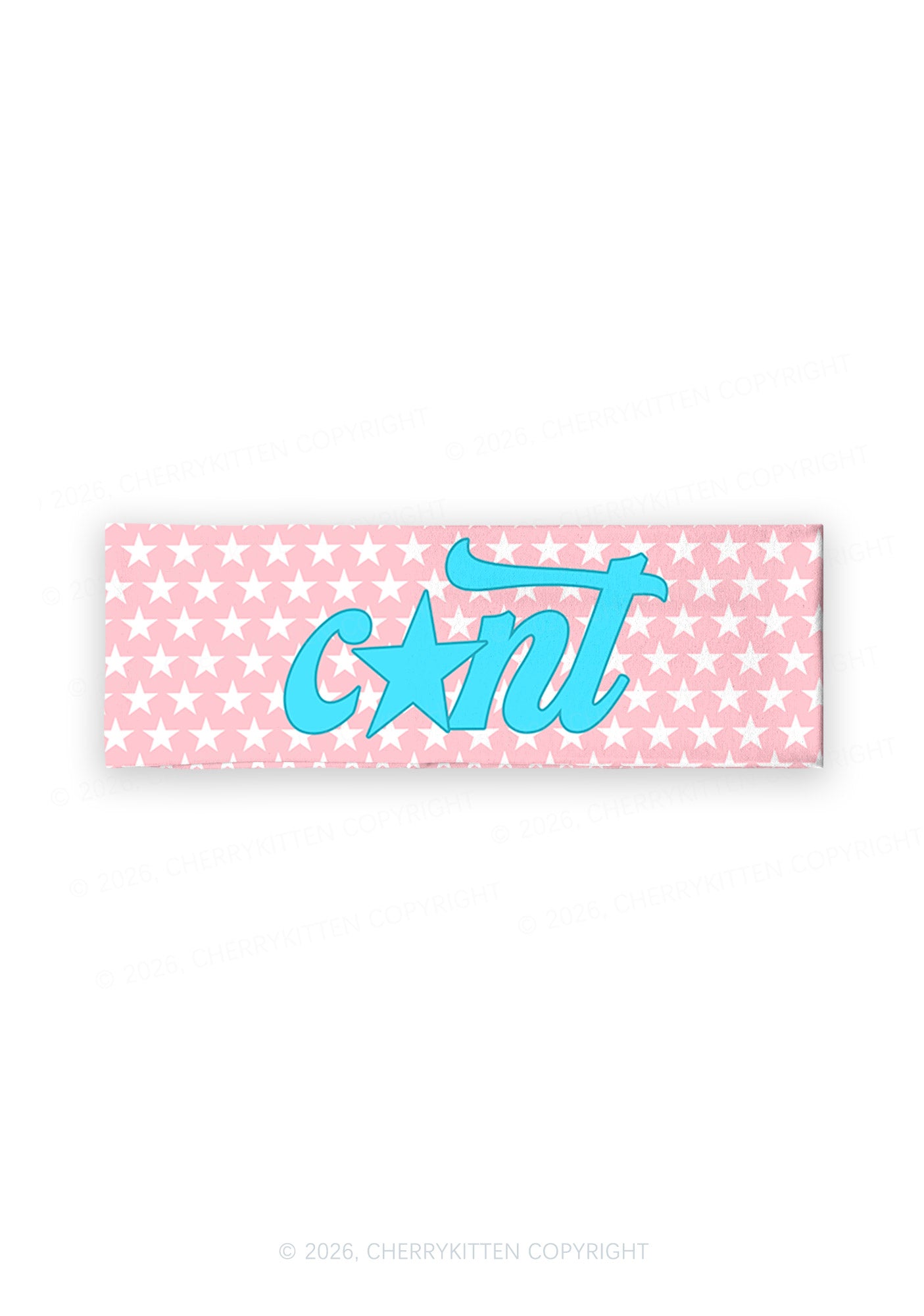 Blue Cxxt Star Y2K Print Headband Cherrykitten