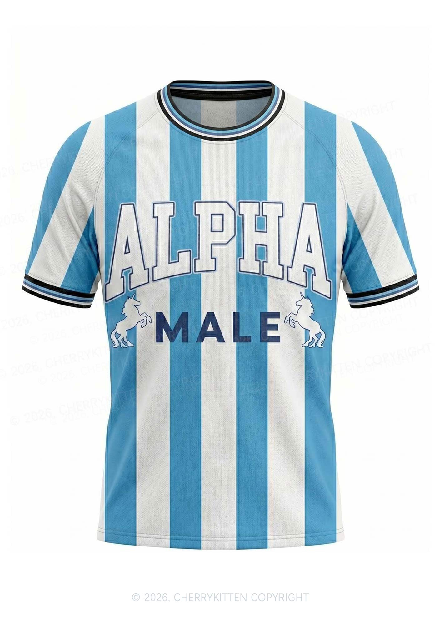 Alpha Male Unicorn Pride Y2K Football Jersey Shirts Cherrykitten