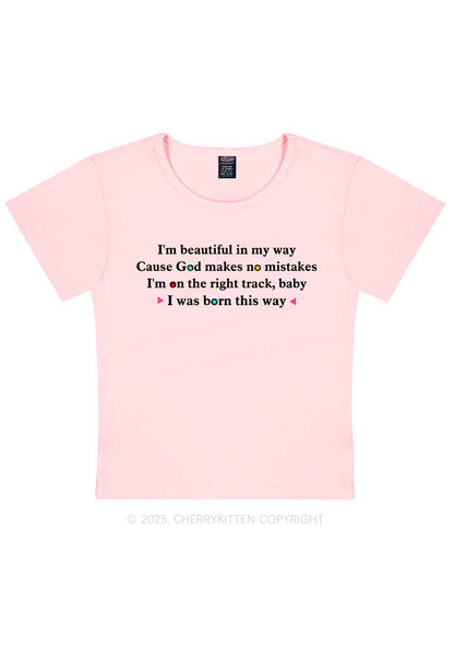 I Was Born This Way Pride Y2K Baby Tee Cherrykitten