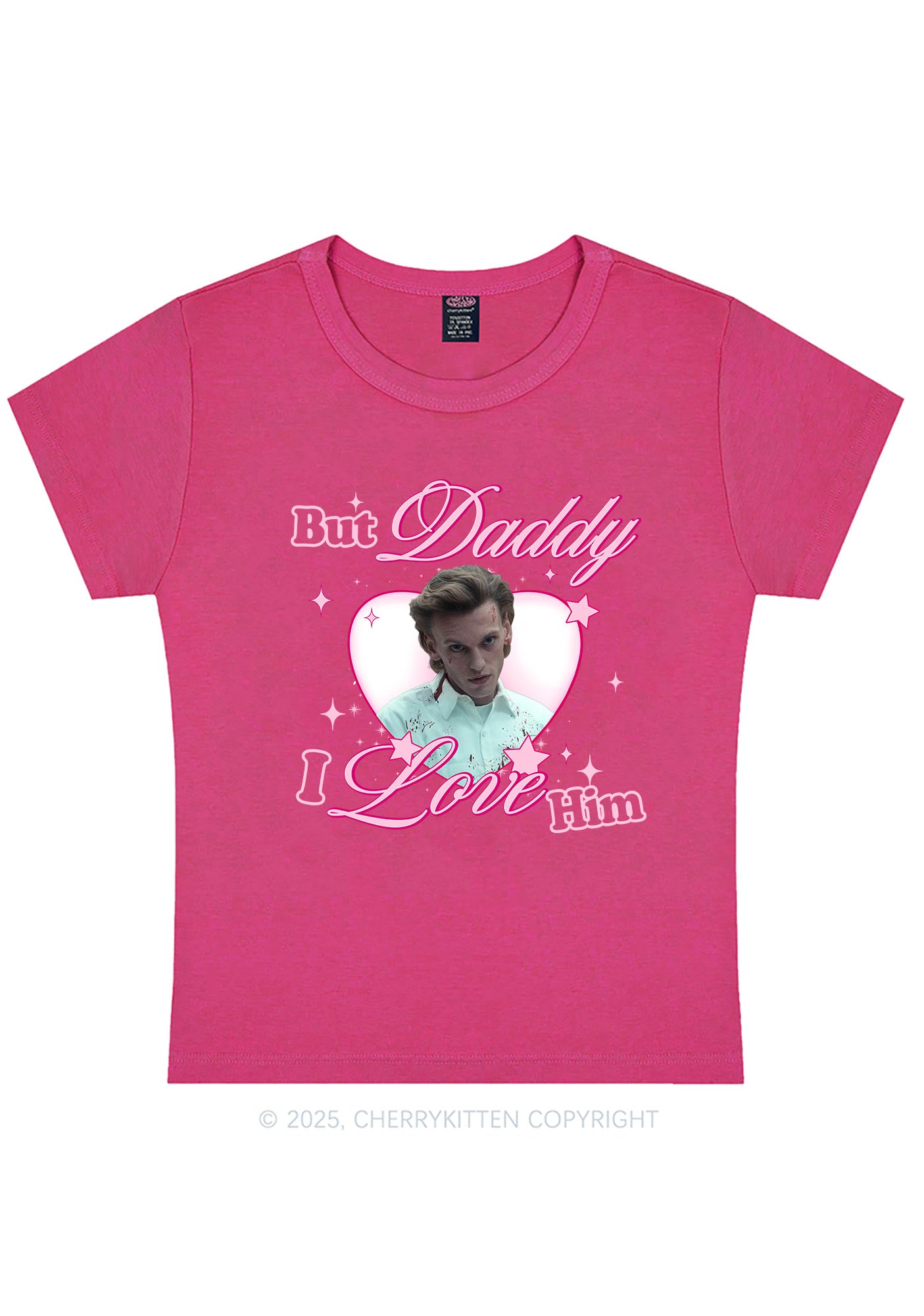 Daddy I Love Number One Y2K Baby Tee Cherrykitten