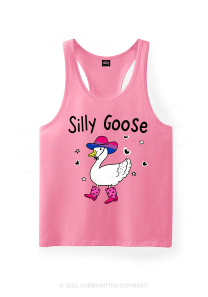 Silly Goose Bisexual Pride Y2K Men Racerback Tank Top Cherrykitten