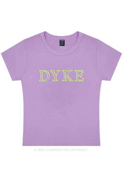 Curvy DYKE Y2K Baby Tee Cherrykitten