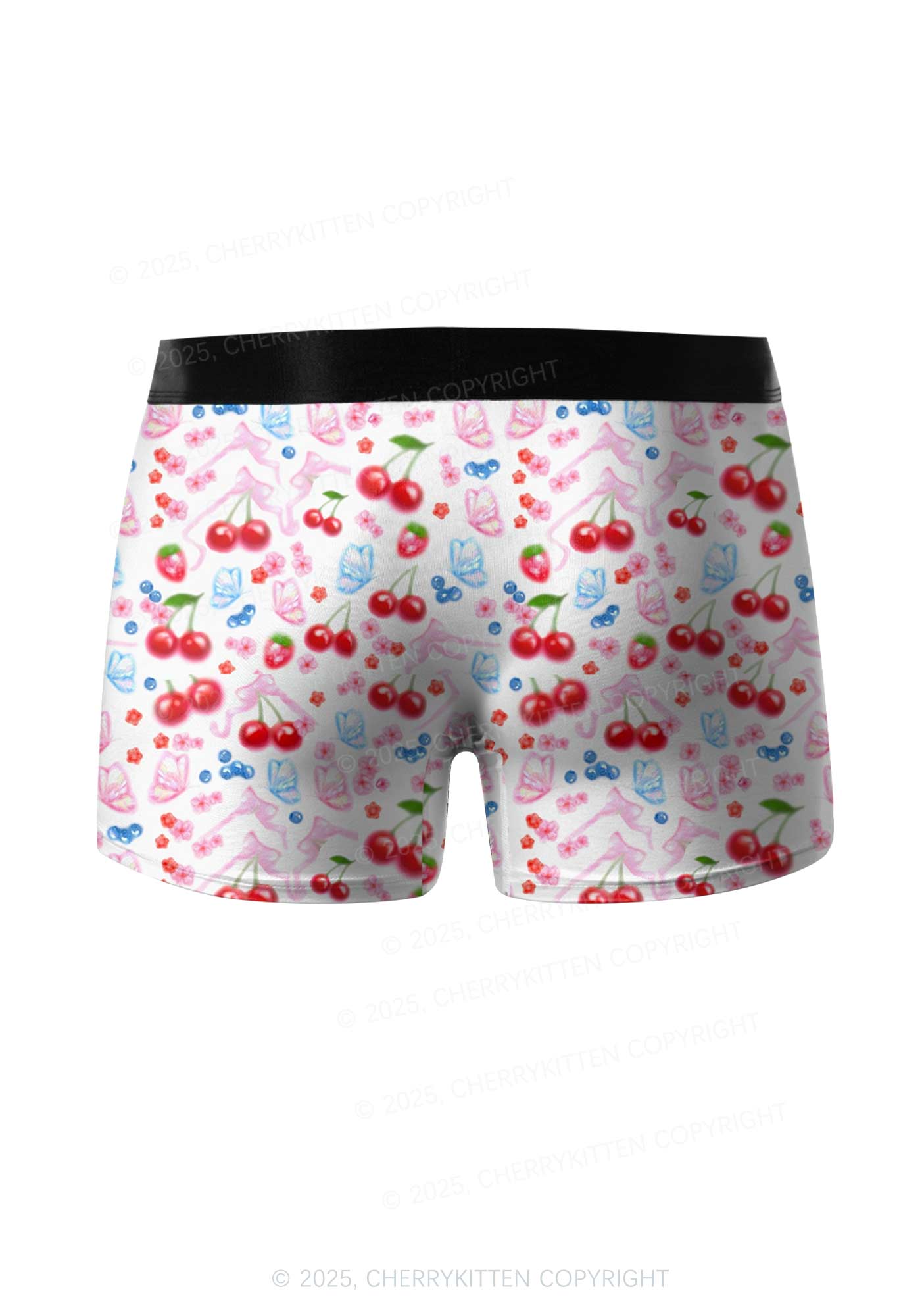 White Cherry Pie Valentine's Day Y2K Print Couples Boxer Briefs Set Cherrykitten