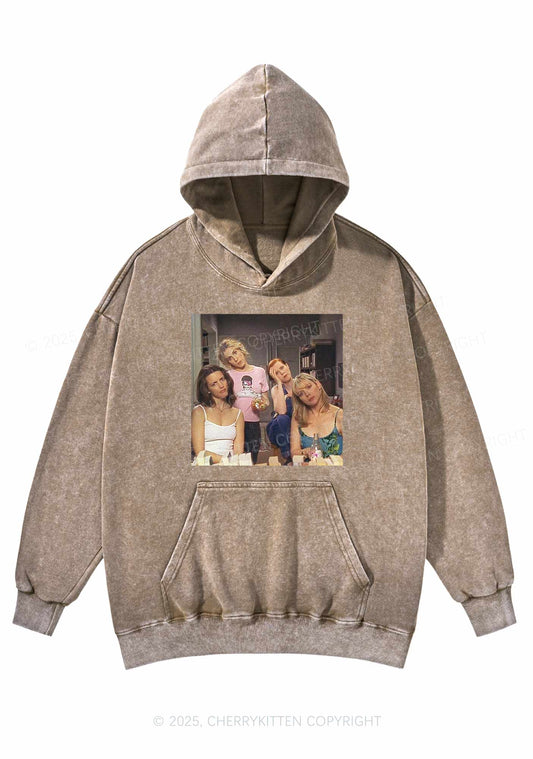 Girl Puzzled Y2K Washed Hoodie Cherrykitten