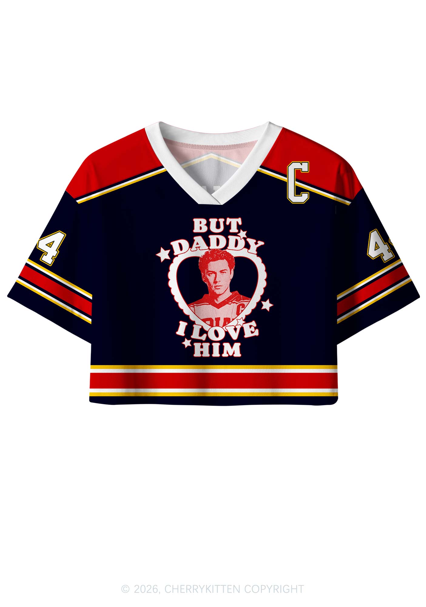 But Daddy I Love Him GG Y2K Crop Sport Jersey Shirts Cherrykitten