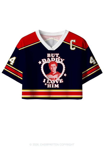 But Daddy I Love Him GG Y2K Crop Sport Jersey Shirts Cherrykitten