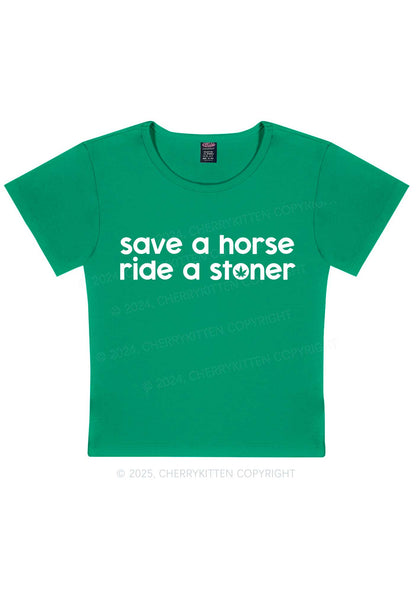 Ride A Stoner Y2K Baby Tee Cherrykitten