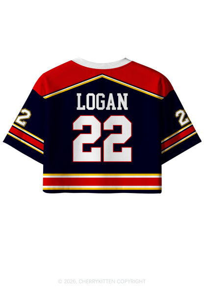 But Daddy I Love Him JL Y2K Crop Sport Jersey Shirts Cherrykitten