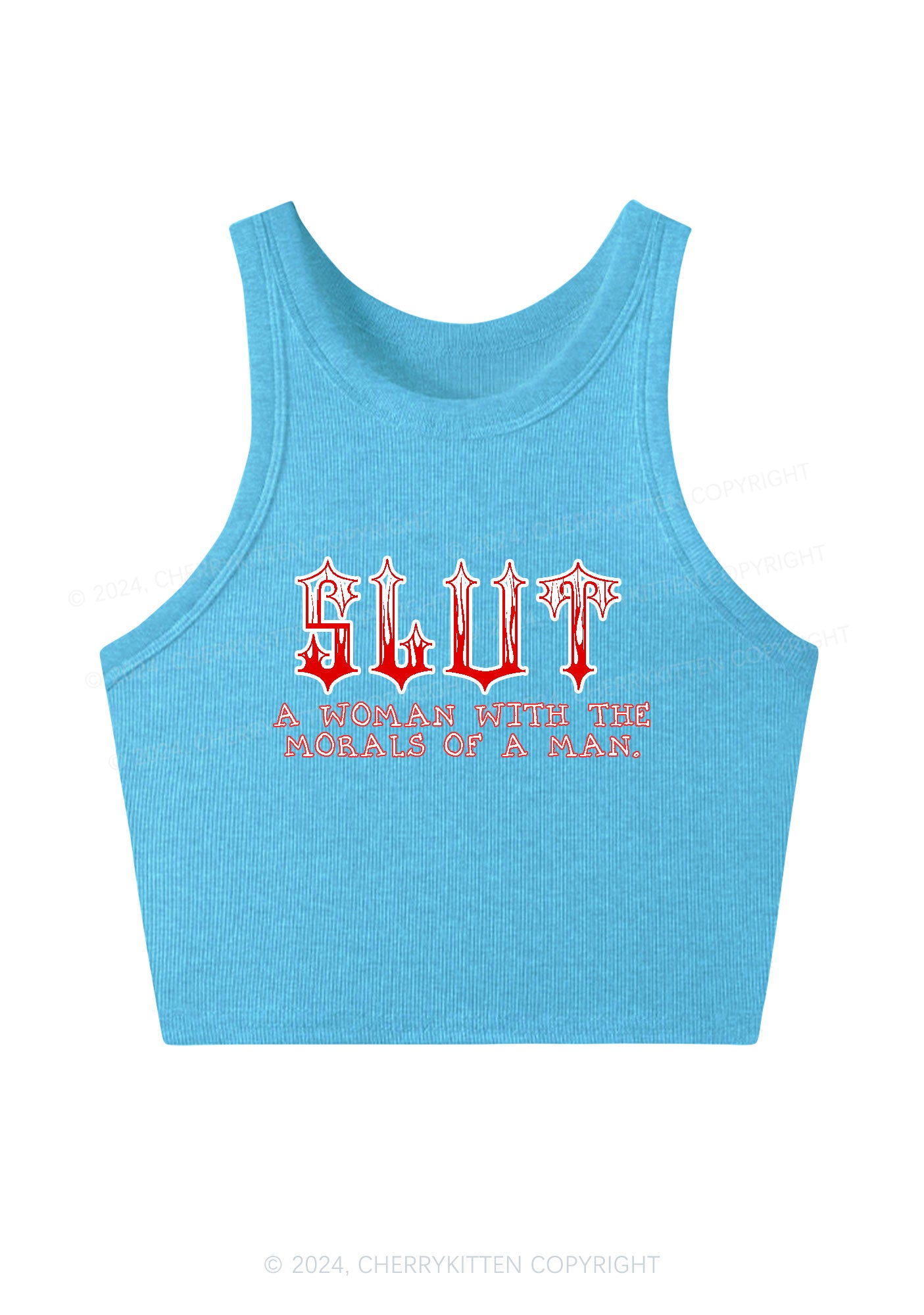 Slxt Woman Y2K Crop Tank Top Cherrykitten