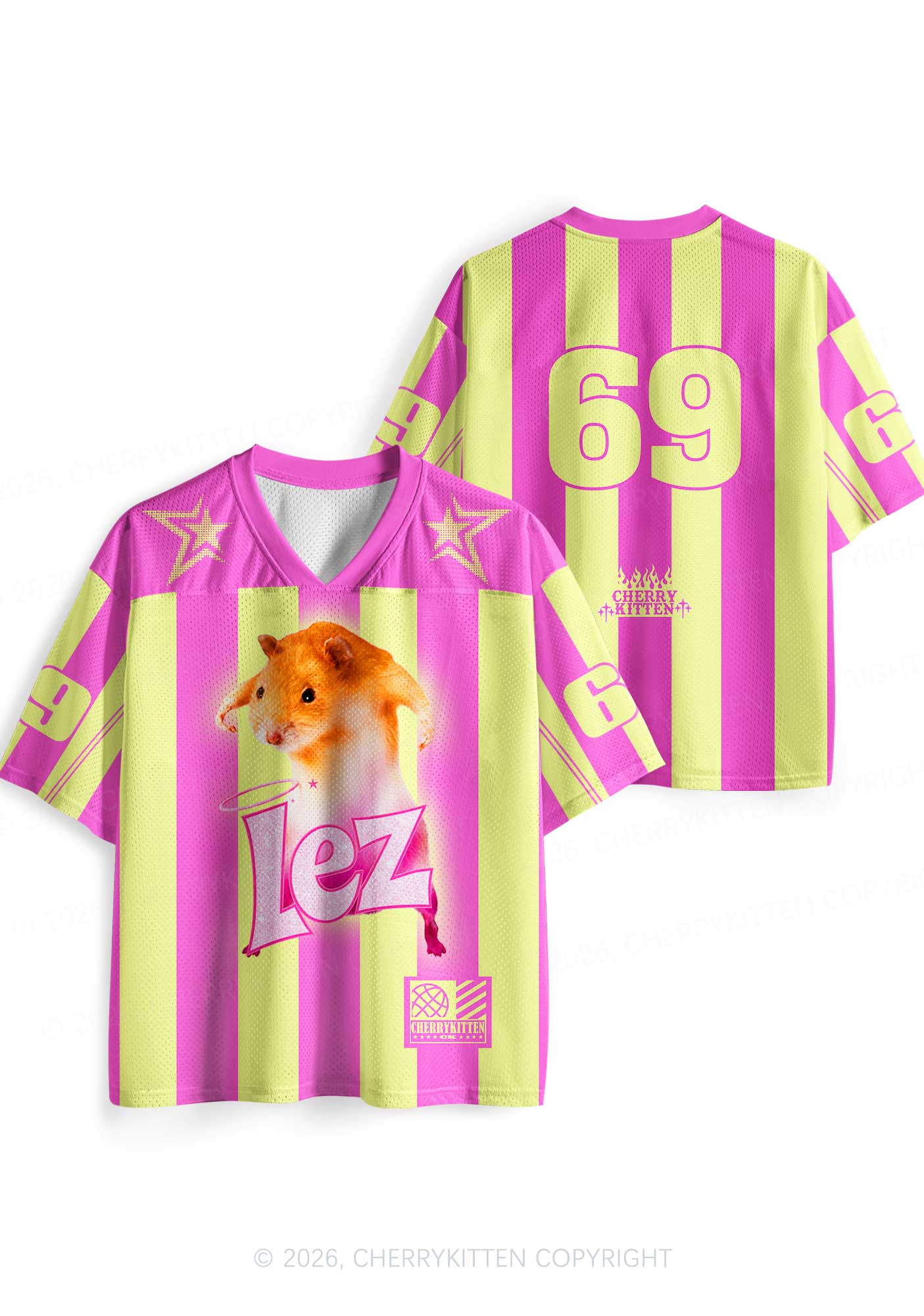 Lez Pink Ratz Pride Y2K Sport Jersey Shirts Cherrykitten
