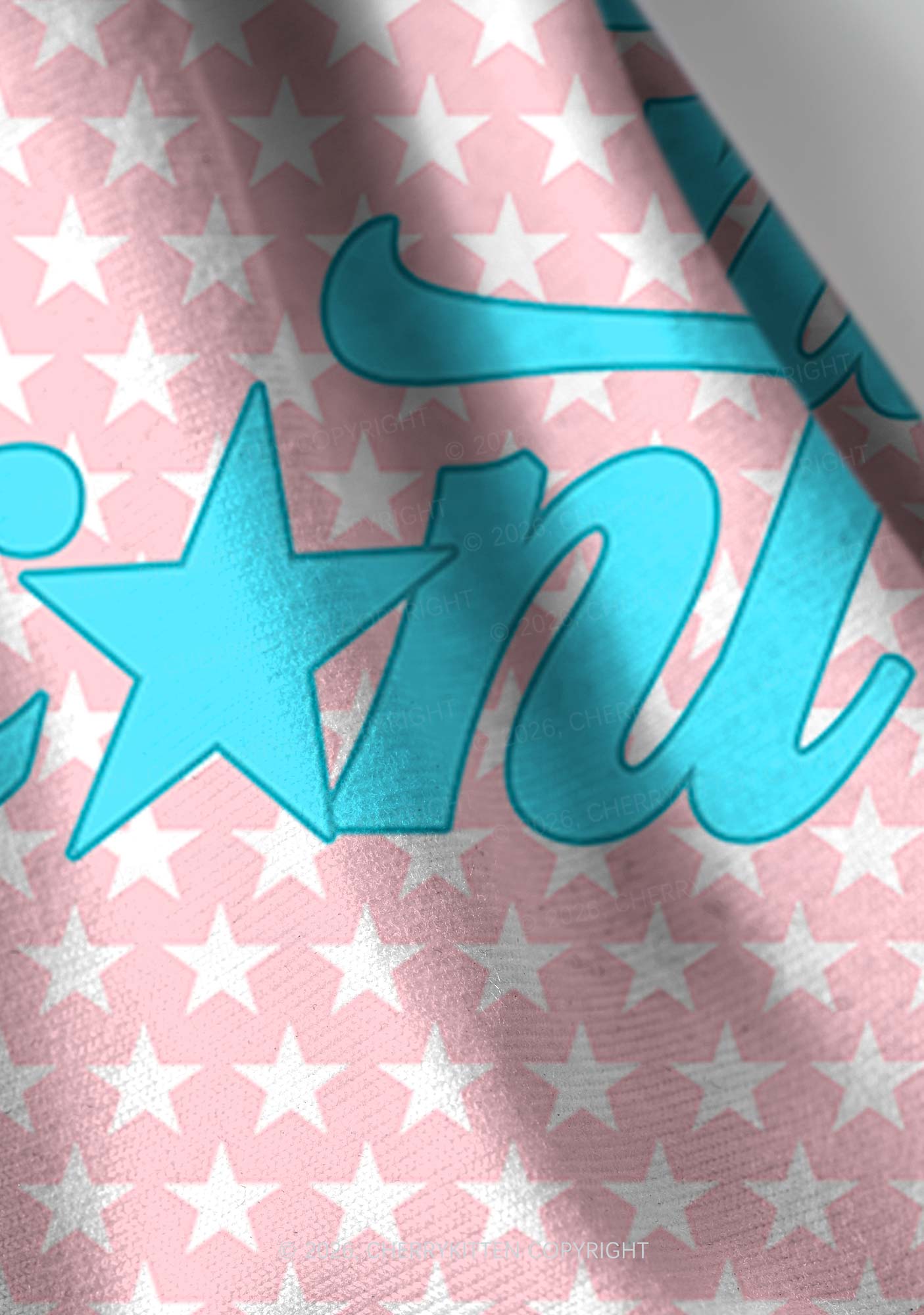Blue Cxxt Star Y2K Print Headband Cherrykitten