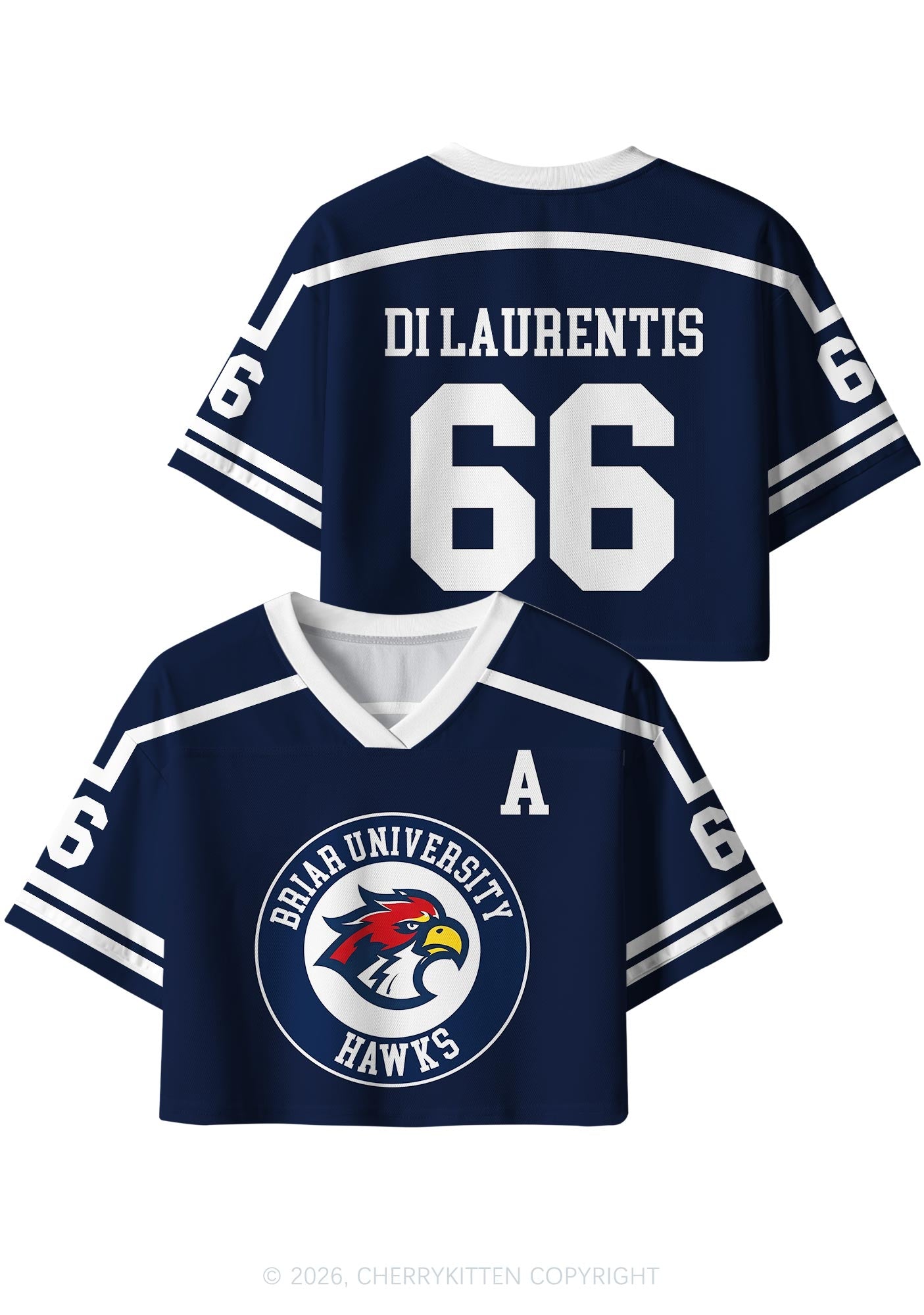 College Hockey Team DL Y2K Crop Sport Jersey Shirts Cherrykitten