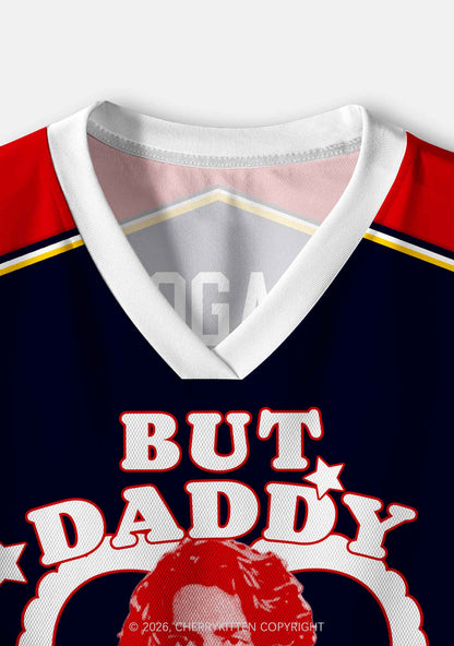 But Daddy I Love Him JL Y2K Crop Sport Jersey Shirts Cherrykitten