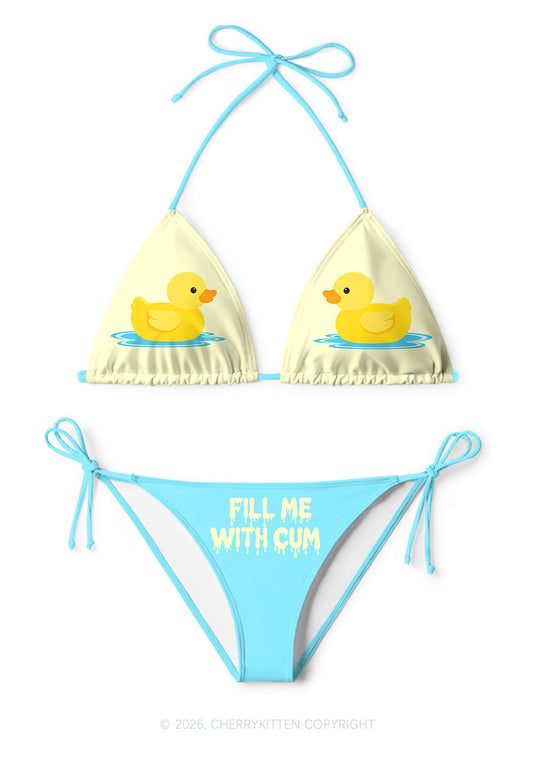 Fill Me With Cxm Ducks Y2K Print Bikini Set Cherrykitten