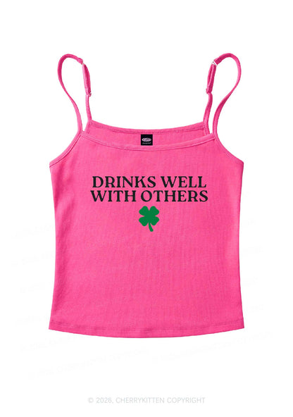Drinks Well With Others St Patricks Y2K Spaghetti Strap Cami Cherrykitten