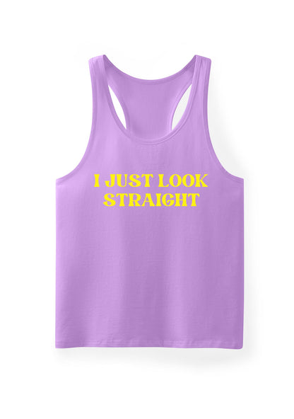 I Just Look Straight Pride Y2K Men Racerback Tank Top Cherrykitten