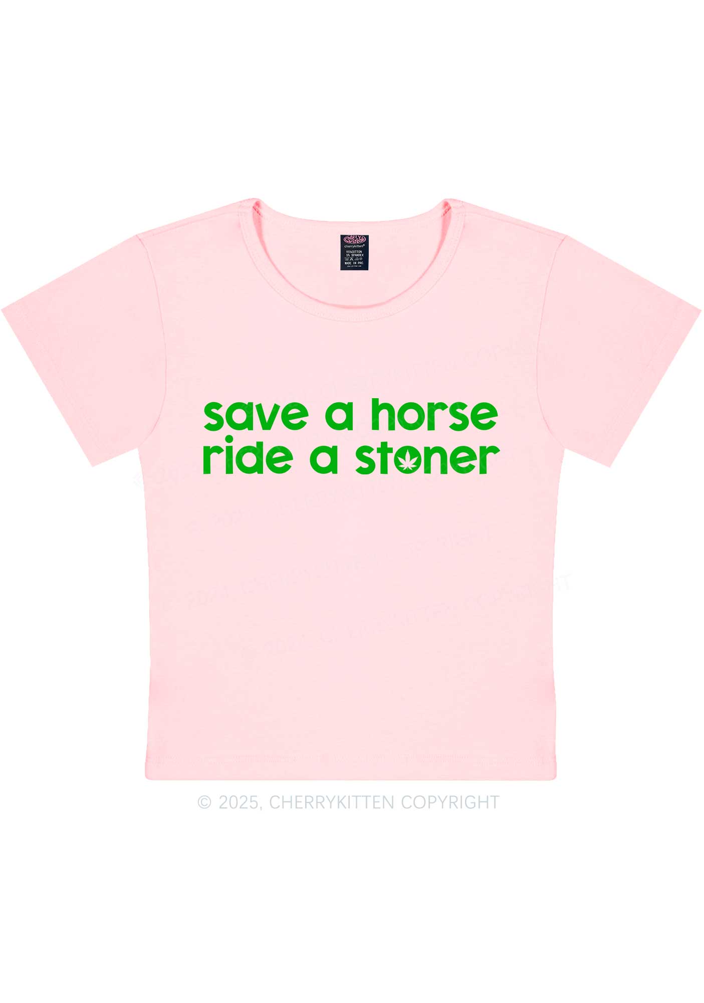 Ride A Stoner Y2K Baby Tee Cherrykitten