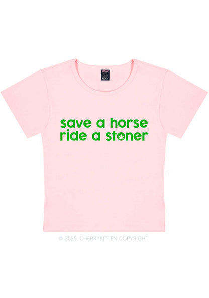 Ride A Stoner Y2K Baby Tee Cherrykitten