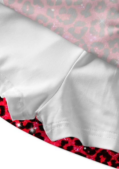 Bright Red Leopard Y2K Print Mini Skirt Cherrykitten