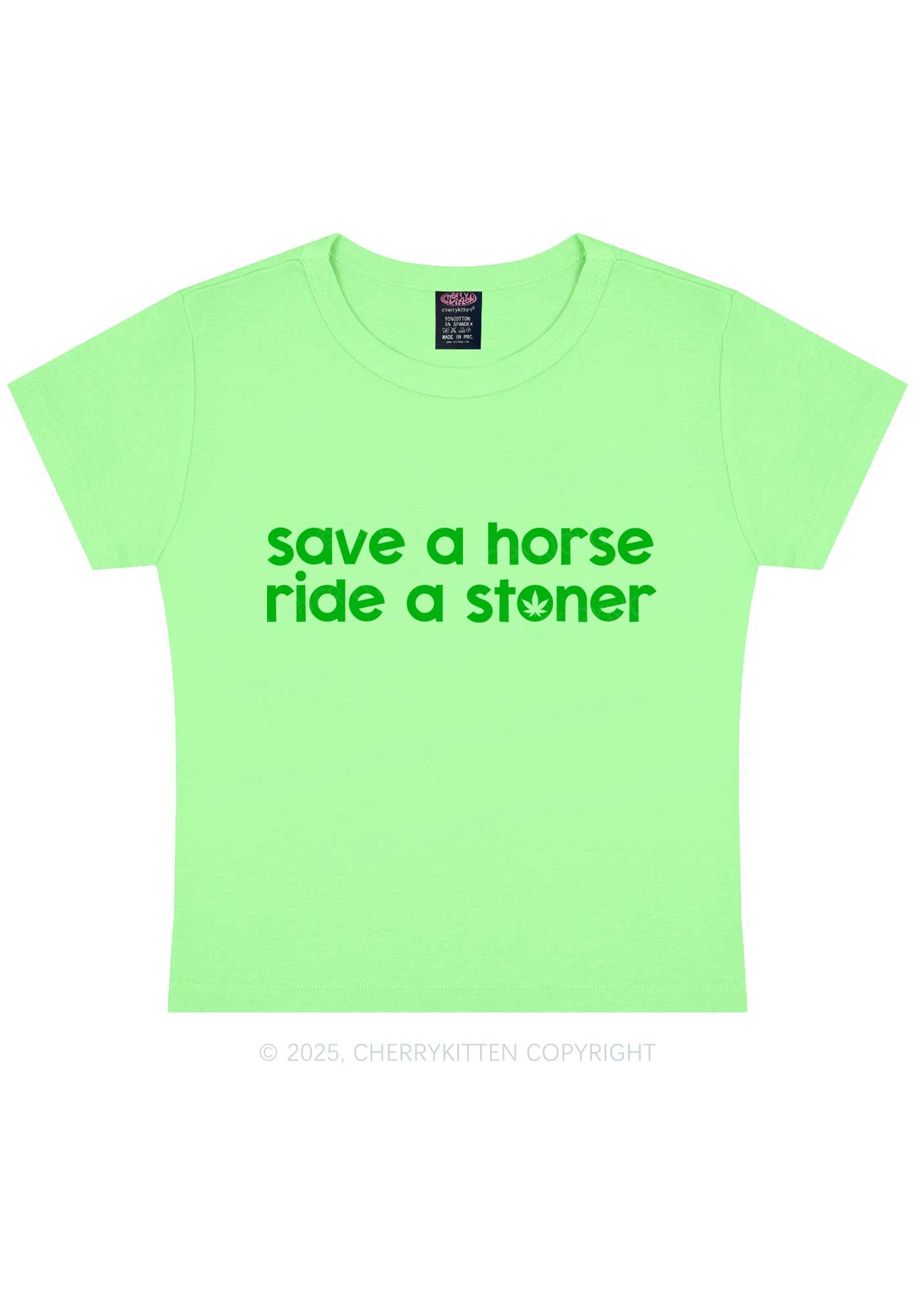 Ride A Stoner Y2K Baby Tee Cherrykitten