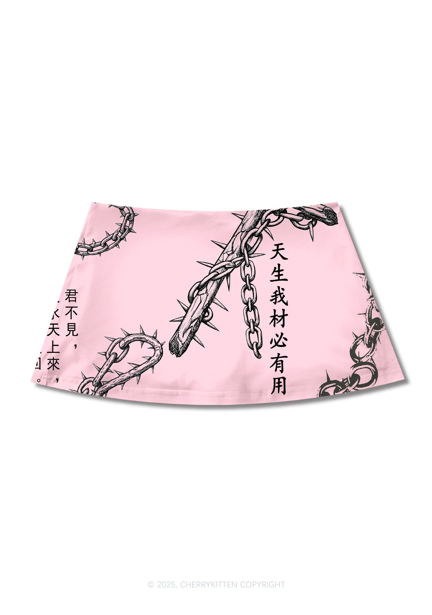 Born To Slay Y2K Print Mini Skirt Cherrykitten