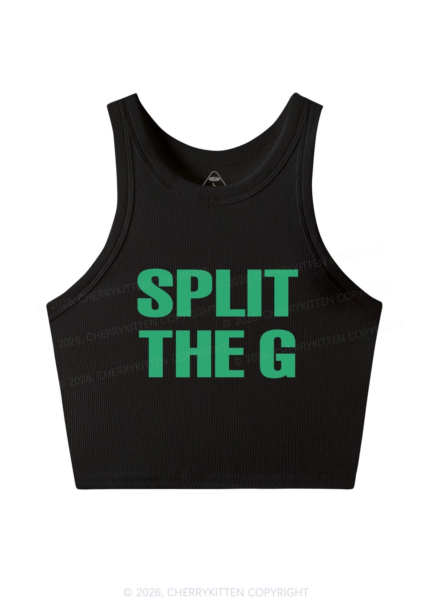 Split The G St Patricks Y2K Crop Tank Top Cherrykitten