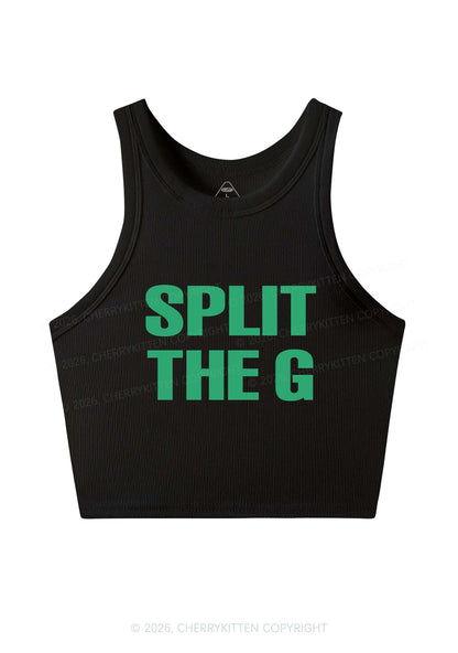 Split The G St Patricks Y2K Crop Tank Top Cherrykitten