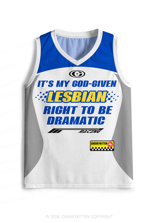 God Given Lesbian Right Pride Y2K Sport Jersey Tank Cherrykitten