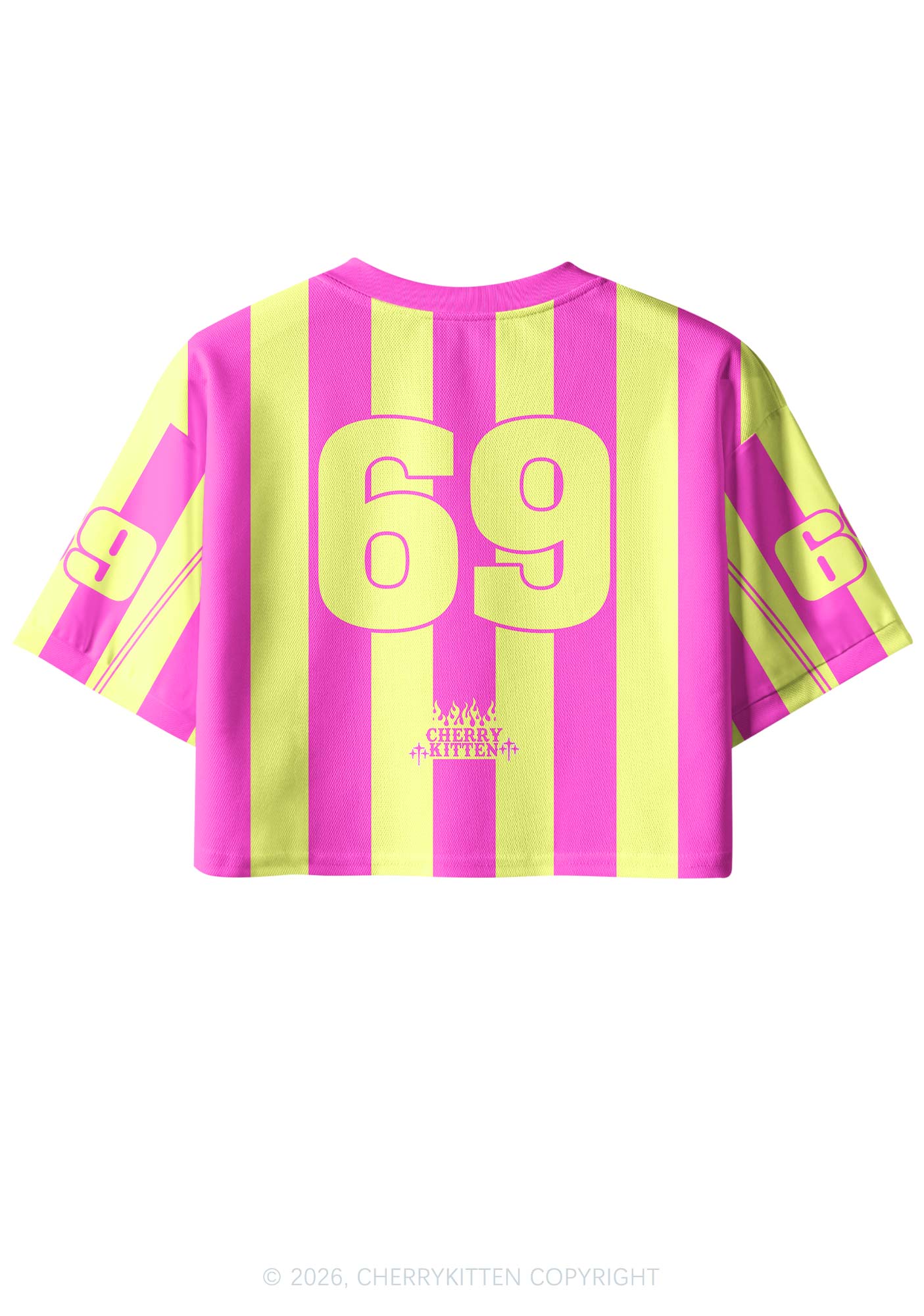 Lez Pink Ratz Pride Y2K Crop Sport Jersey Shirts Cherrykitten