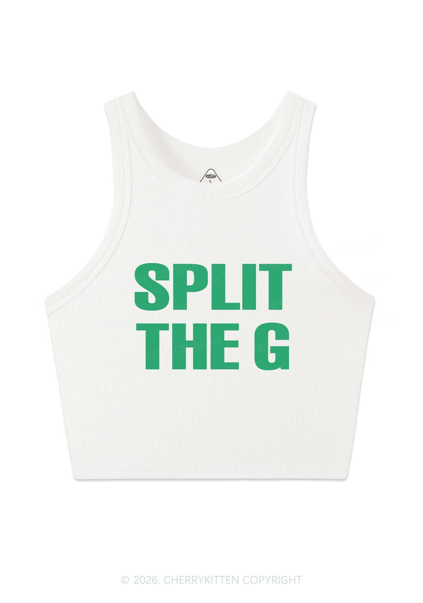 Split The G St Patricks Y2K Crop Tank Top Cherrykitten