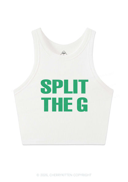 Split The G St Patricks Y2K Crop Tank Top Cherrykitten