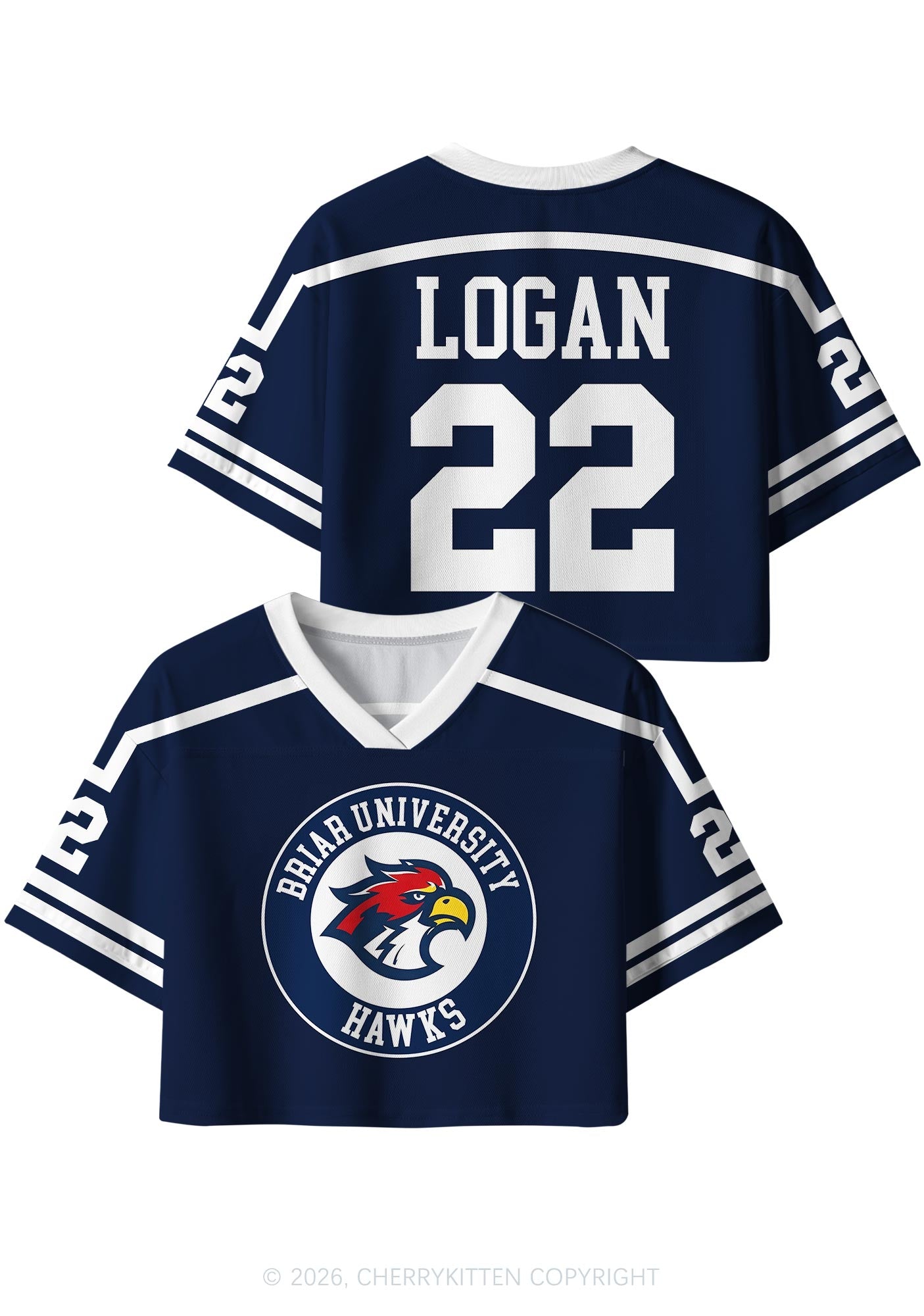 College Hockey Team JL Y2K Crop Sport Jersey Shirts Cherrykitten