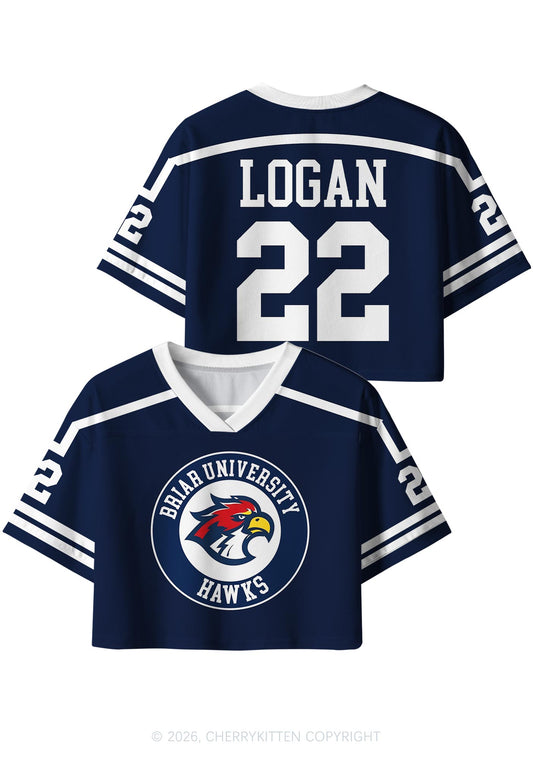 College Hockey Team JL Y2K Crop Sport Jersey Shirts Cherrykitten