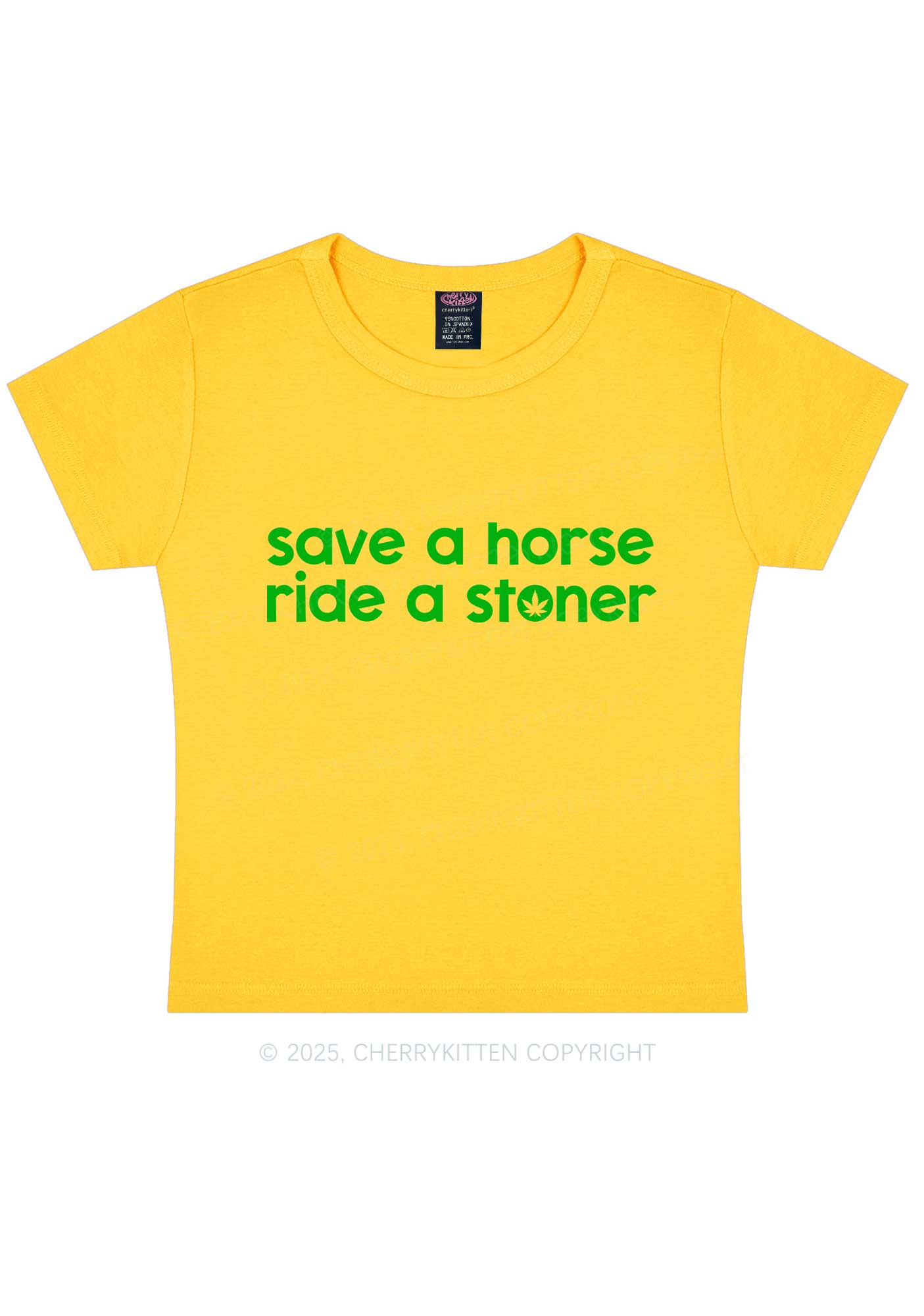 Ride A Stoner Y2K Baby Tee Cherrykitten