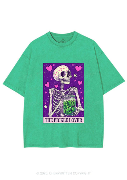 The Pickle Lover Y2K Washed Tee Cherrykitten