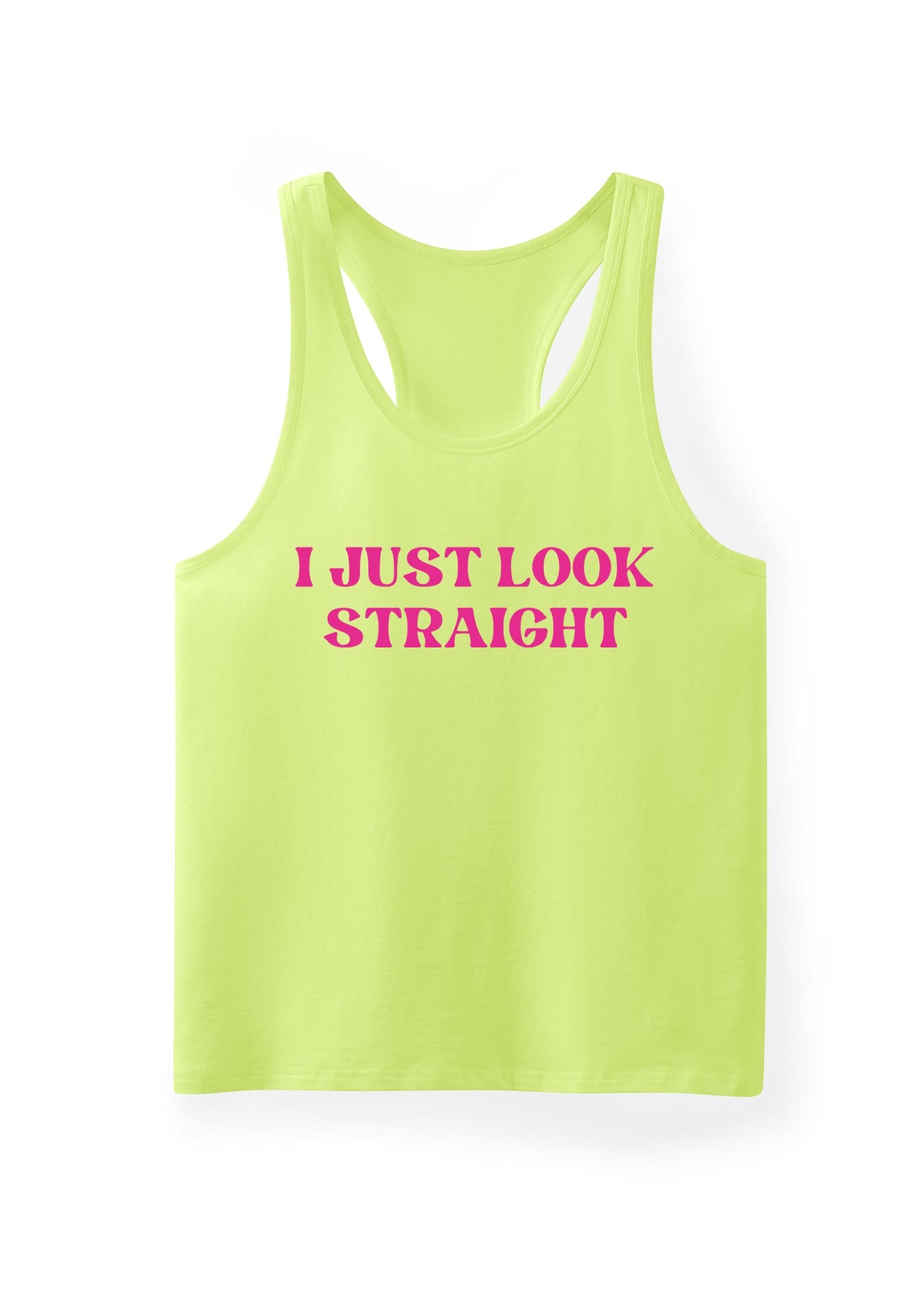 I Just Look Straight Pride Y2K Men Racerback Tank Top Cherrykitten